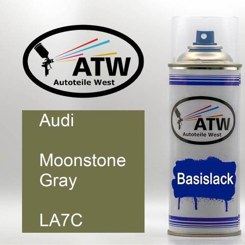 Audi, Moonstone Gray, LA7C: 400ml Sprühdose, von ATW Autoteile West.